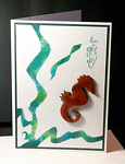 Seahorse - Handcrafted (blank) Card - dr16-0024